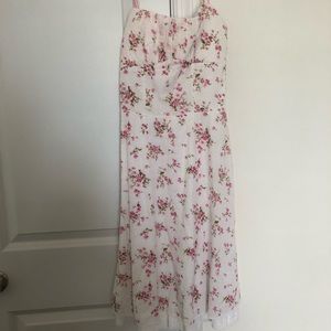 Juniors - White and pink Floral sundress size 3